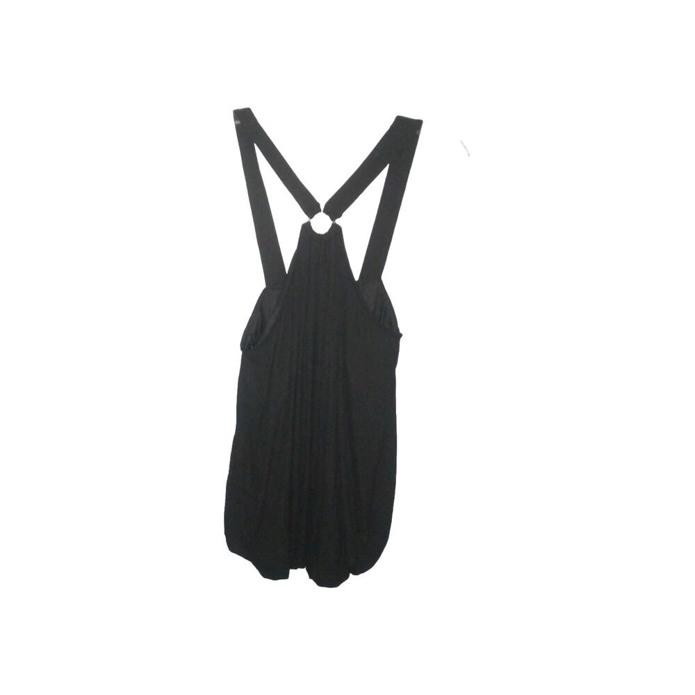 NWT Women's Black O-Ring Bubble Hem Tank Top M Whimsigoth Clubwear